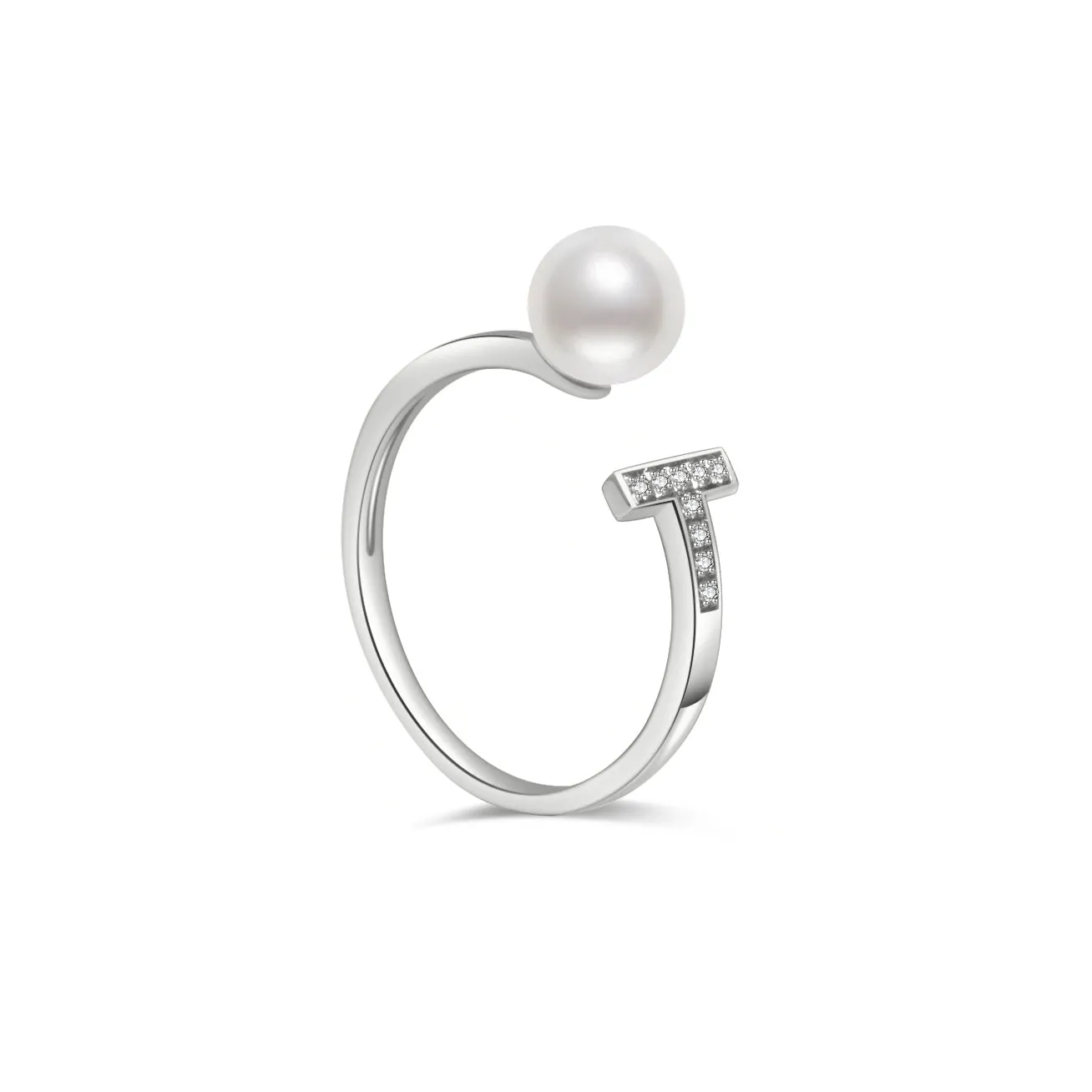 18k Solid Gold Akoya Pearl Ring KR00044