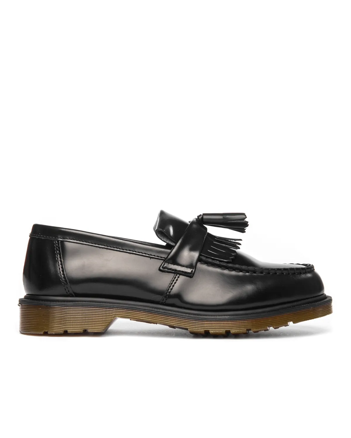 Adrian Tassel Loafer Polished Smooth Black