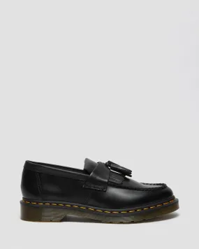 ADRIAN YELLOW STITCH LEATHER TASSEL LOAFERS