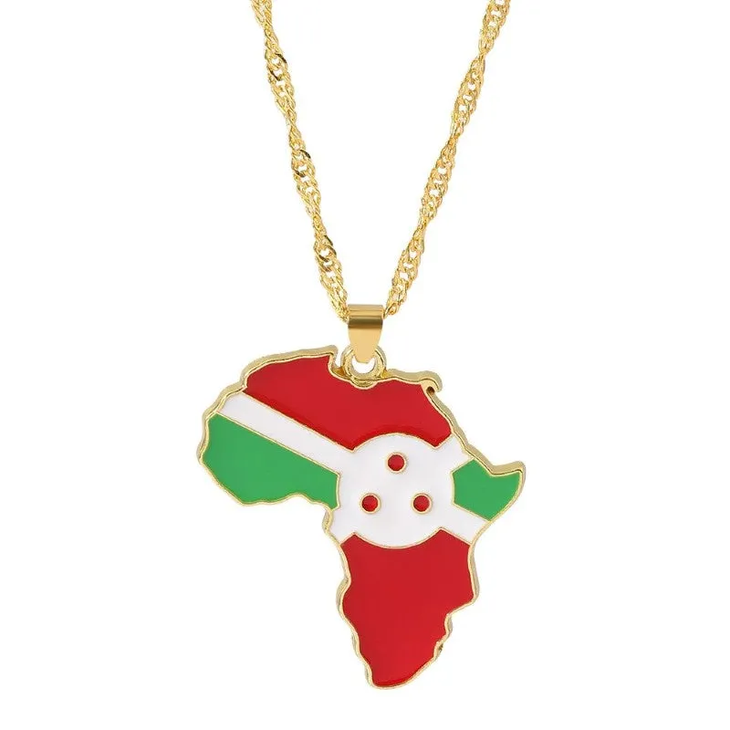 African Countries Map Pendant