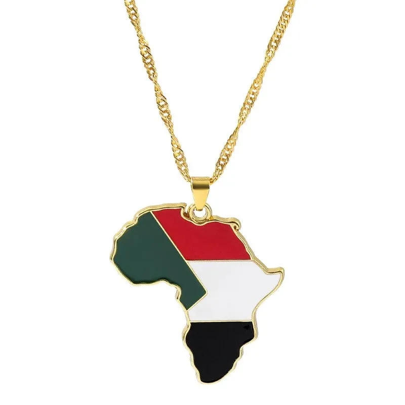 African Countries Map Pendant