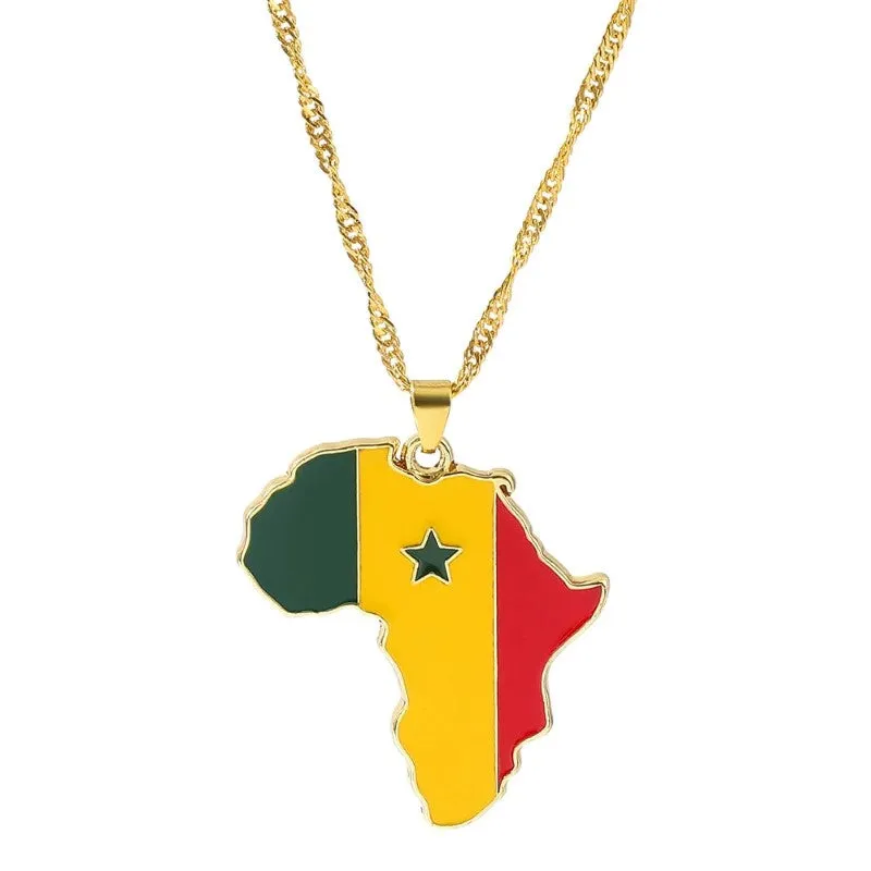 African Countries Map Pendant