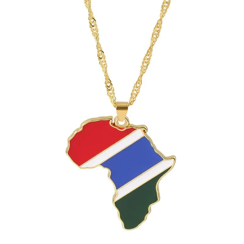 African Countries Map Pendant