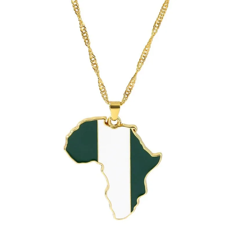 African Countries Map Pendant