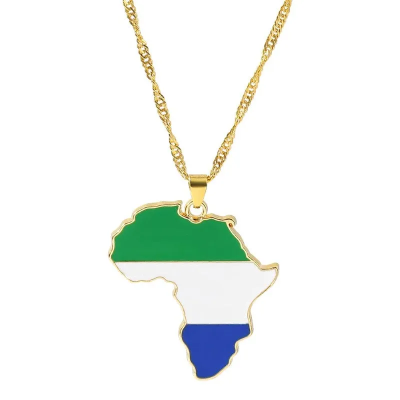 African Countries Map Pendant