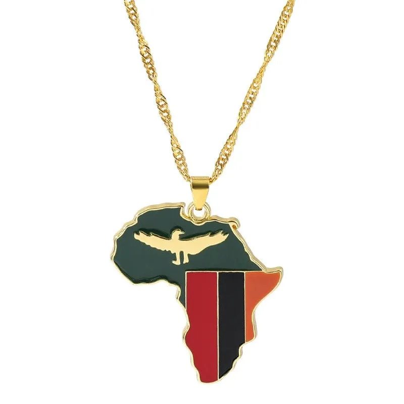 African Countries Map Pendant