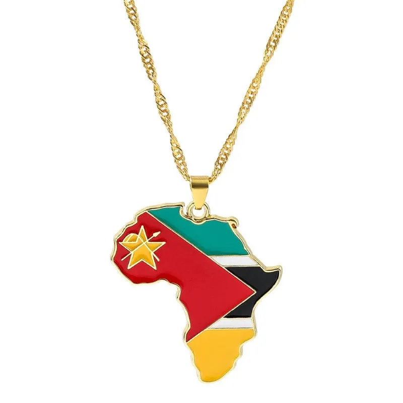 African Countries Map Pendant