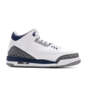 Air Jordan 3 Retro (GS) - White/Midnight Navy/Cement Grey