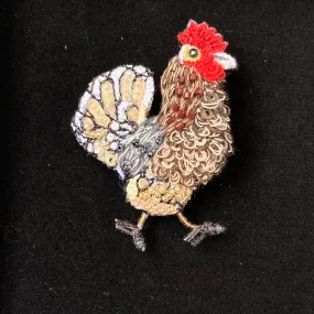 Bantham Chicken Brooch