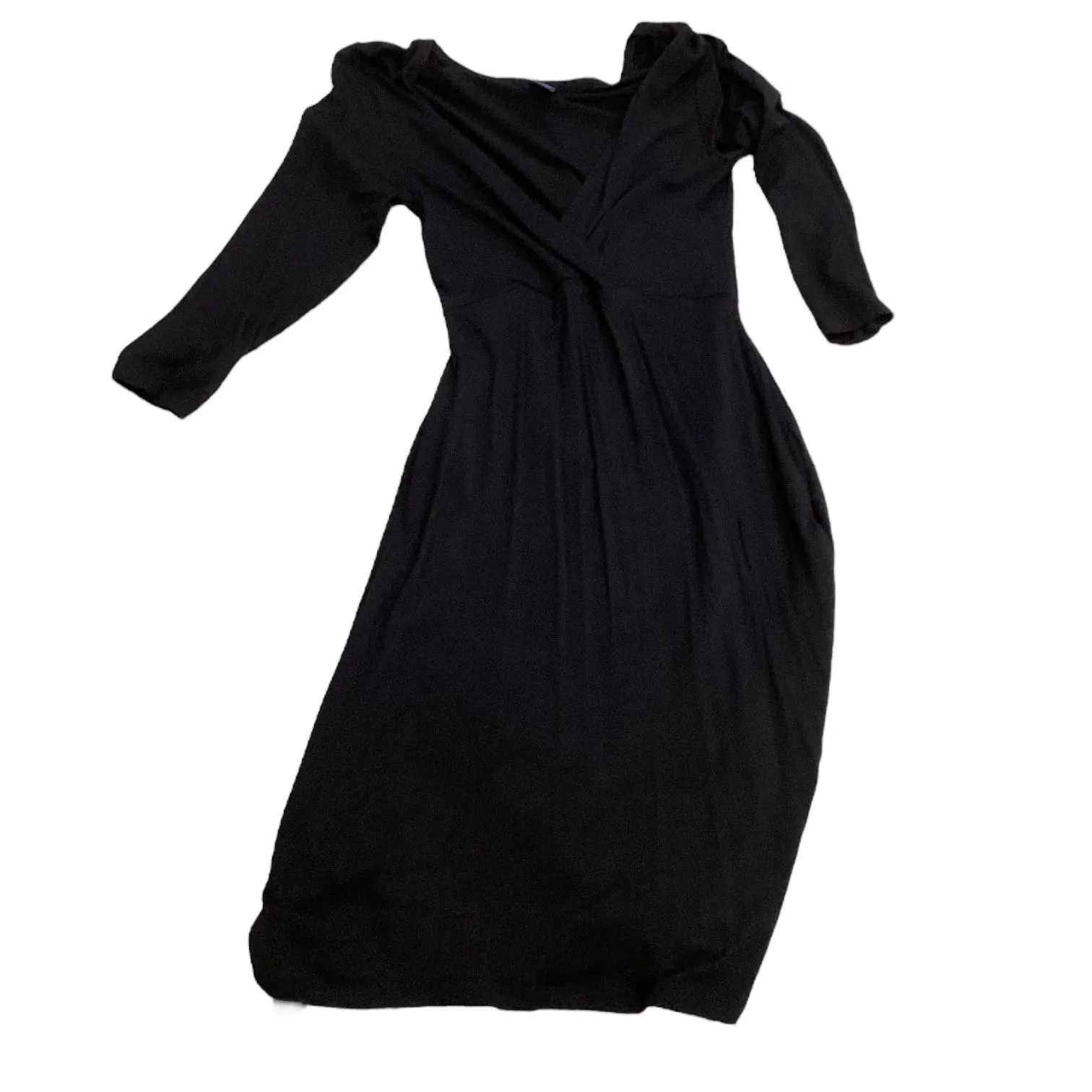 Black Dress Casual Midi Gap, Size Xs