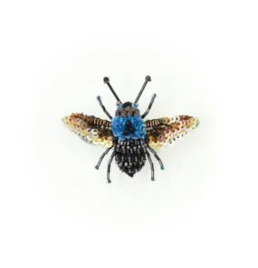 Blue Carpenter Bee Brooch