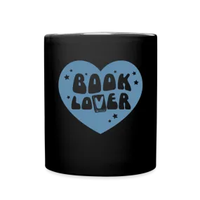 Book Lover: Black Ceramic Mug for Bibliophiles