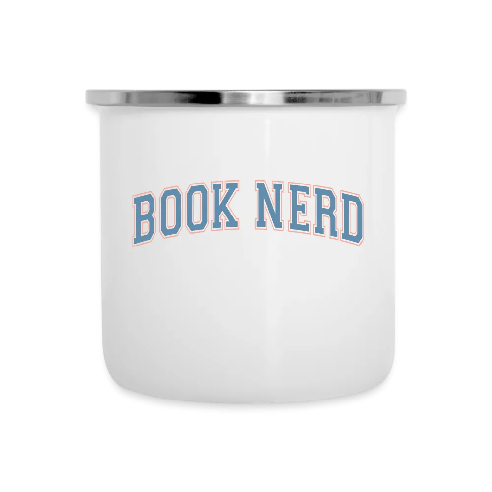 Book Nerd: Stainless Steel Enamel Camper Mug for Literature Lovers