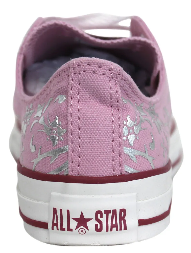 Converse All Star Glitz Foil Ox Kids Youths Canvas Lace Up Trainers 300581F D70