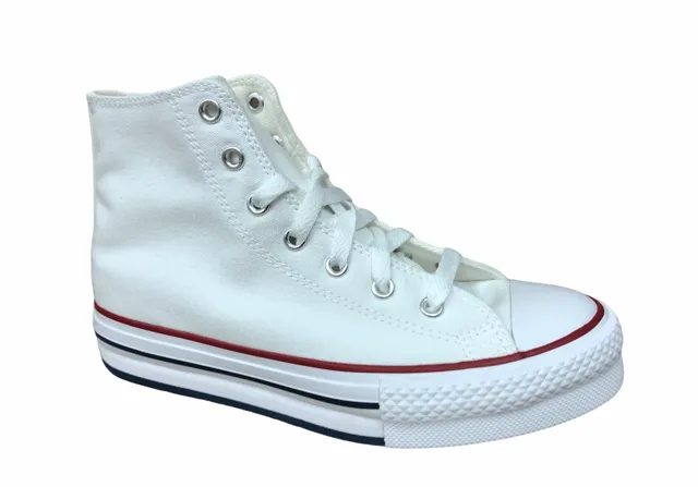 Converse girl's sneakers shoe Ctas Eva Lift Hi 671108C white