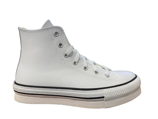 Converse high sneakers in synthetic leather with wedge Chuck Teylor All Star Eva Lift HI A02486C white-black