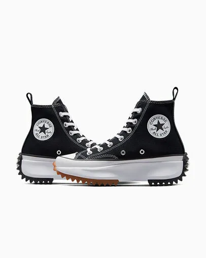 Converse women's sneakers with wedge Run Star Hike Hi 166800C black-white