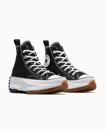 Converse women's sneakers with wedge Run Star Hike Hi 166800C black-white