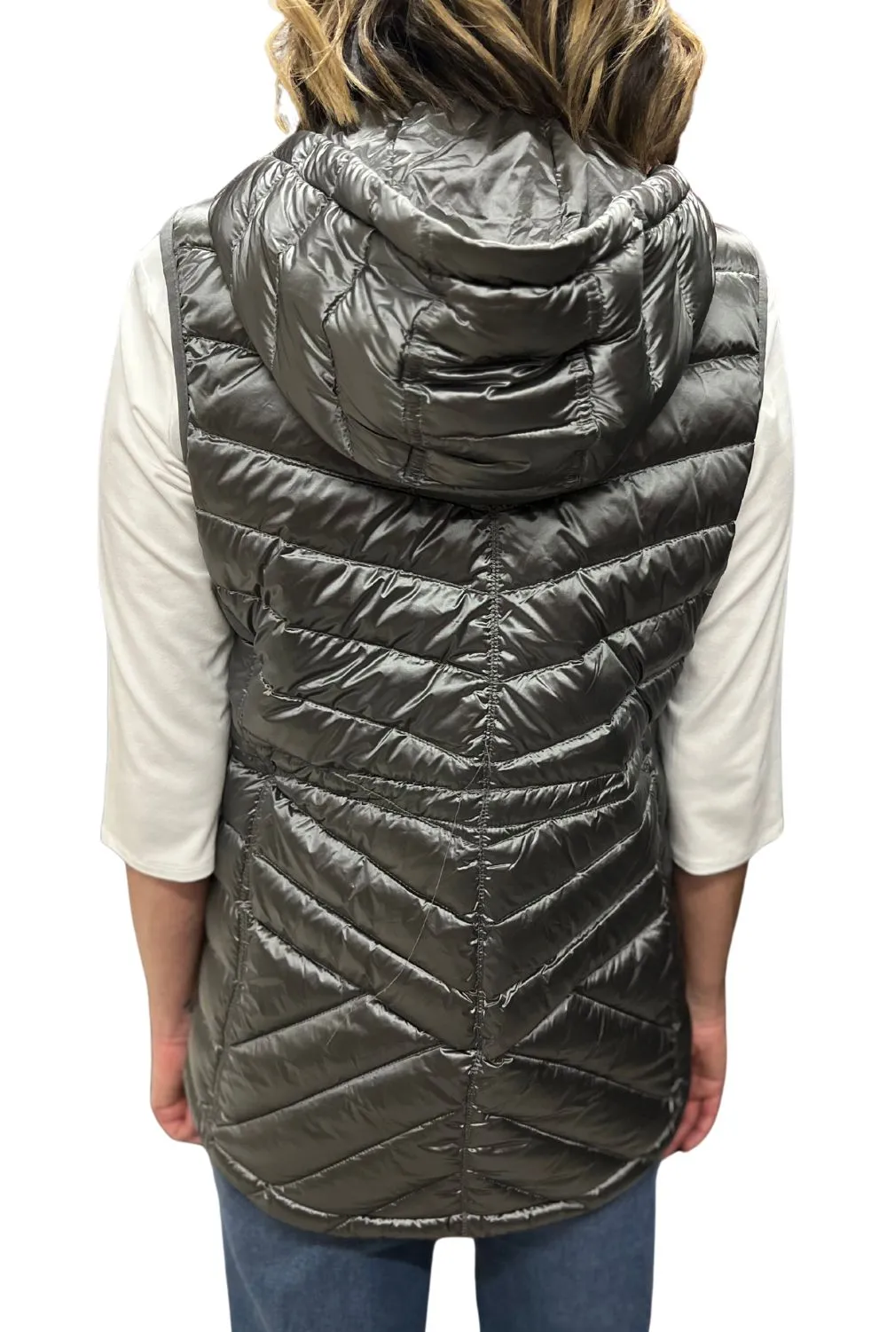 Down Filled Puffer Vest | Platinum