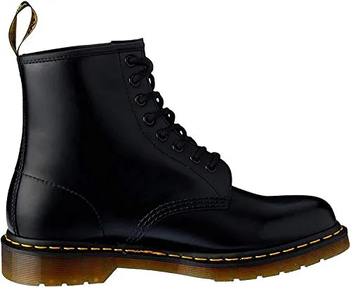 - Dr. Martens 1460 Stivali unisex, in pelle, con 8 occhielli per i lacci, neri, Nero (Black smooth), 43 EU