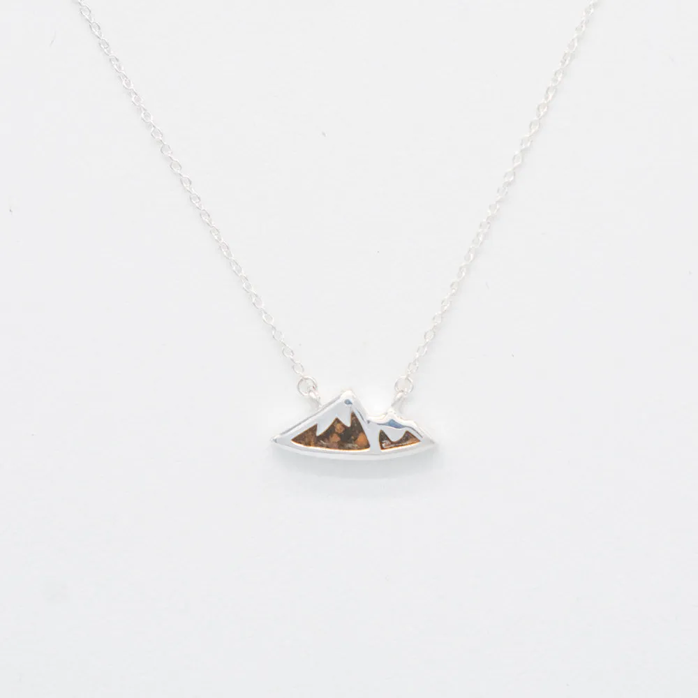 Dune Jewelry Delicate Dune Mountain Necklace - .925 Sterling Silver with Blue Ridge Mountain Elements - Made in the USA