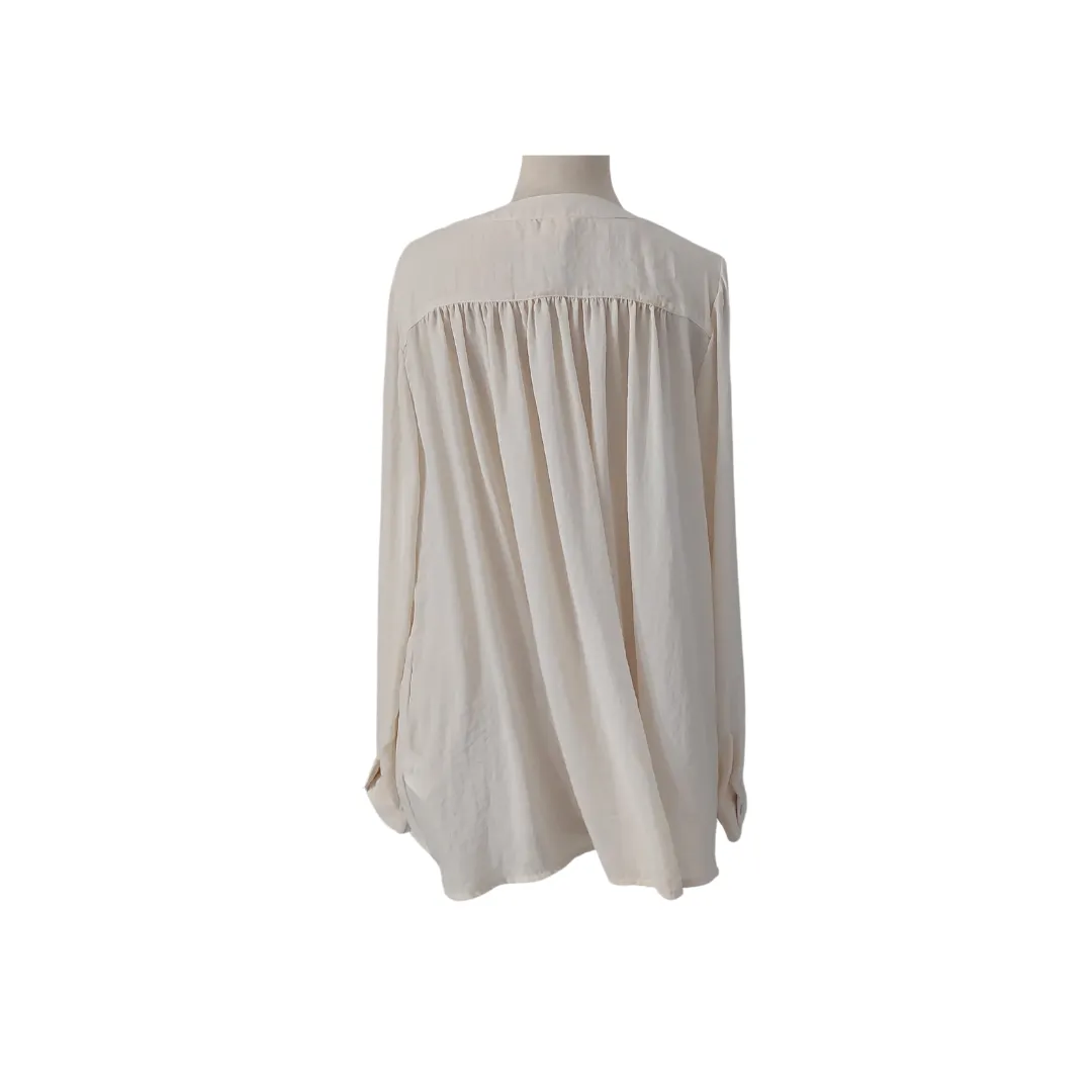 H&M Cream V-neck Blouse | Like New |