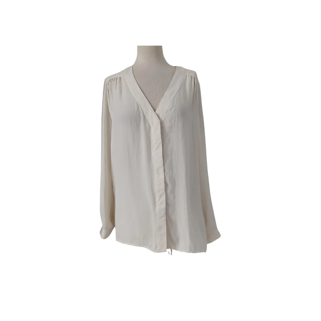 H&M Cream V-neck Blouse | Like New |