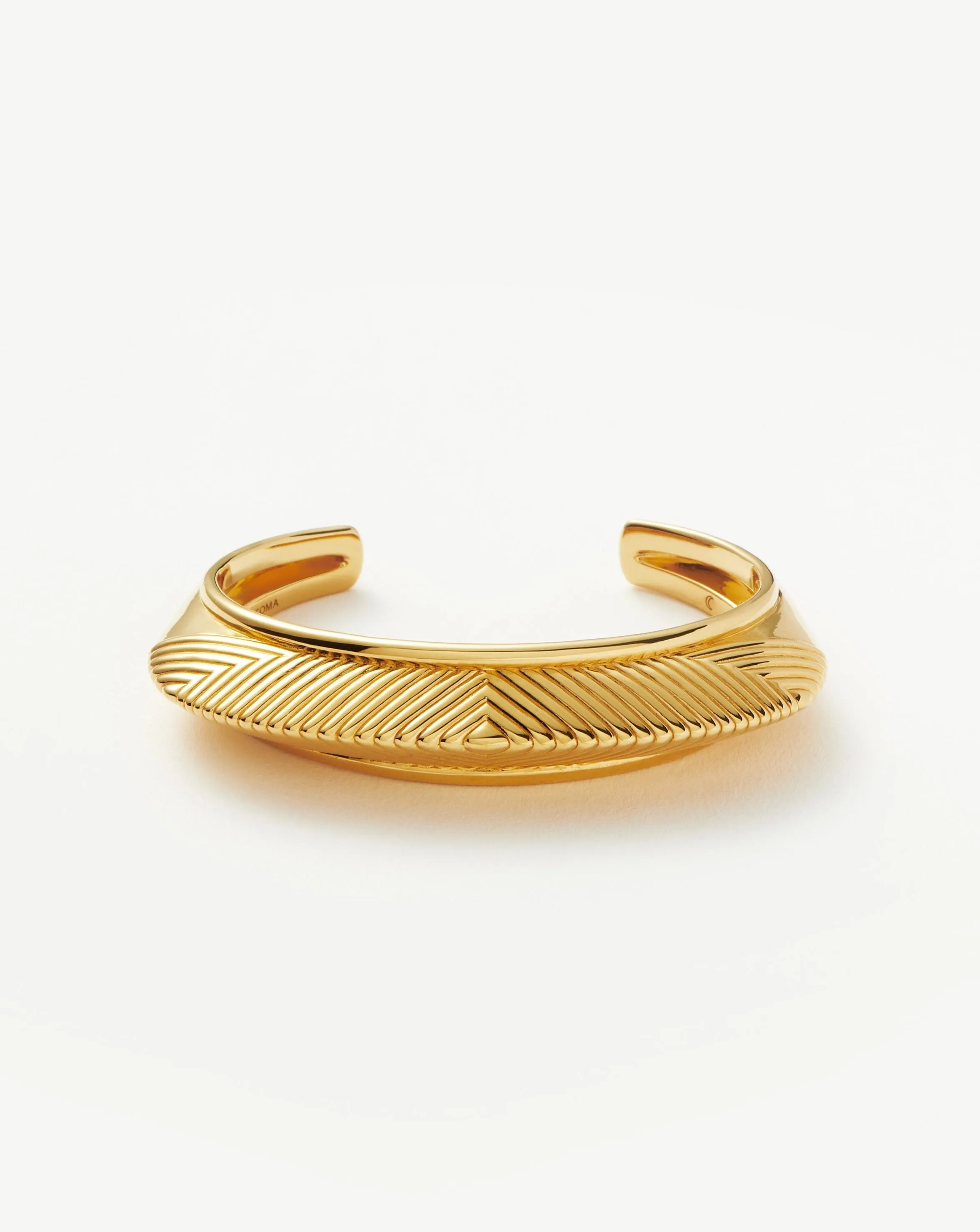 Hera Dome Ridge Statement Cuff Bracelet | 18ct Gold Plated