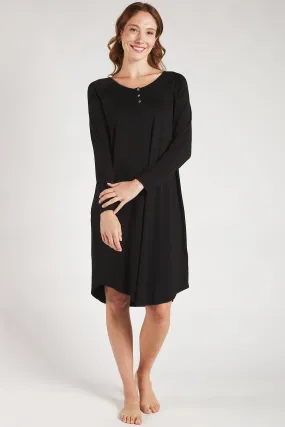 Hush Bamboo Sleep Dress - Black