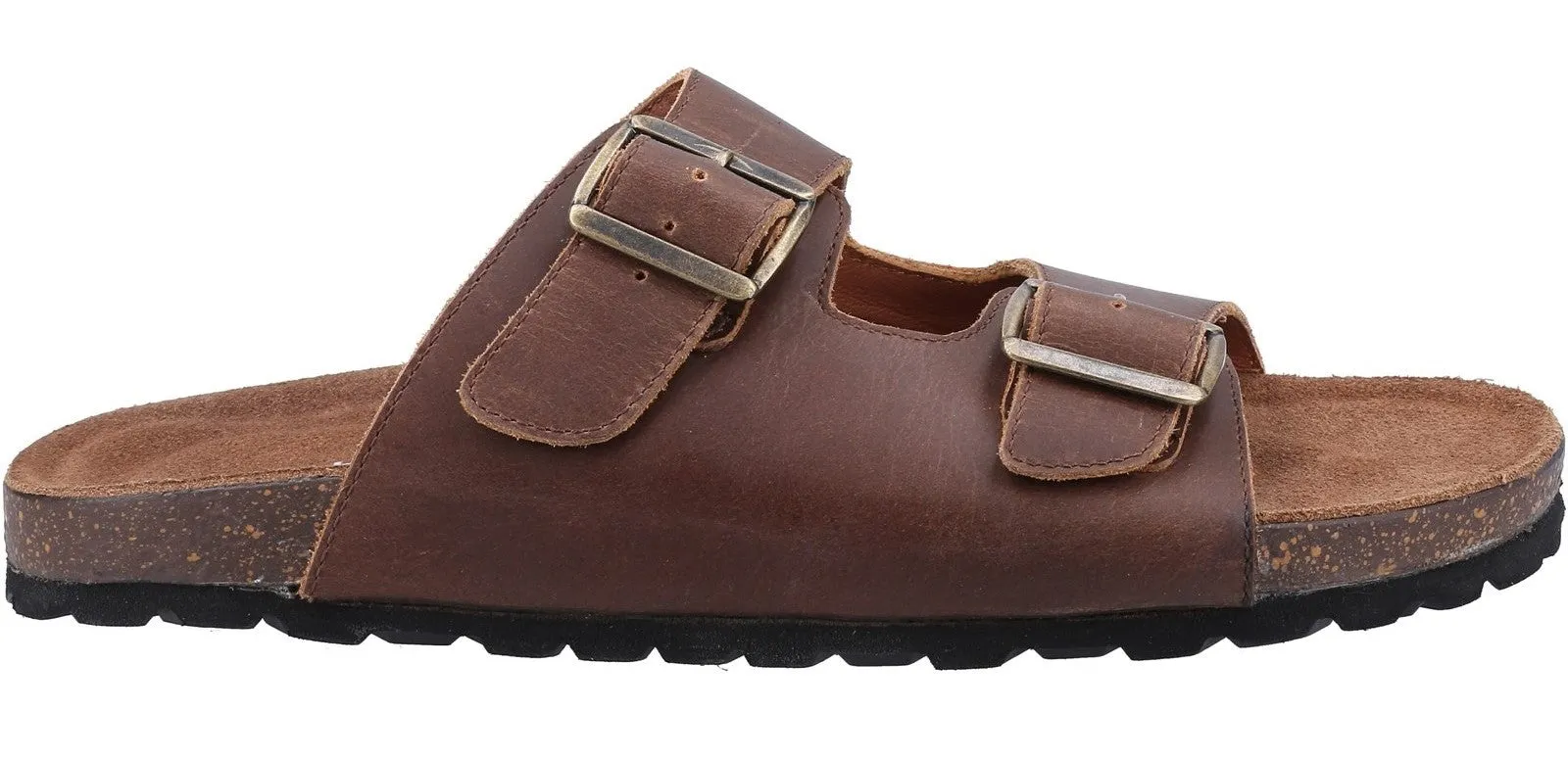 Hush Puppies Nash Mens Leather Slide Sandal