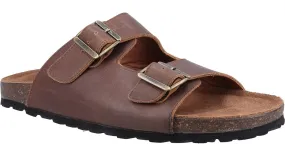 Hush Puppies Nash Mens Leather Slide Sandal