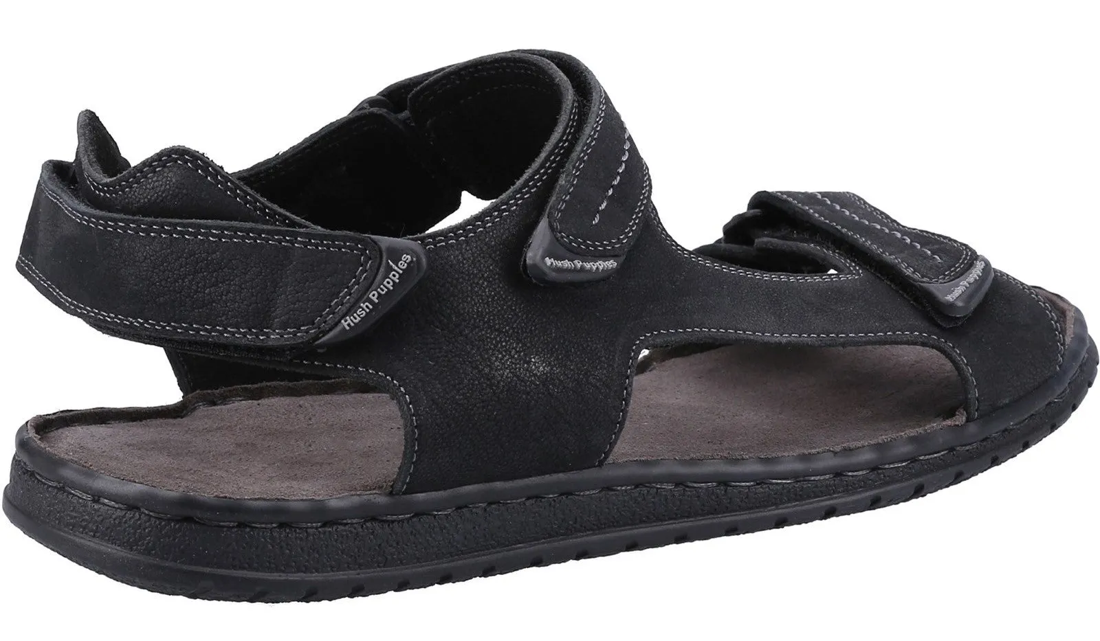 Hush Puppies Neville Quarter Strap Mens Leather Touch Fastening Sandal