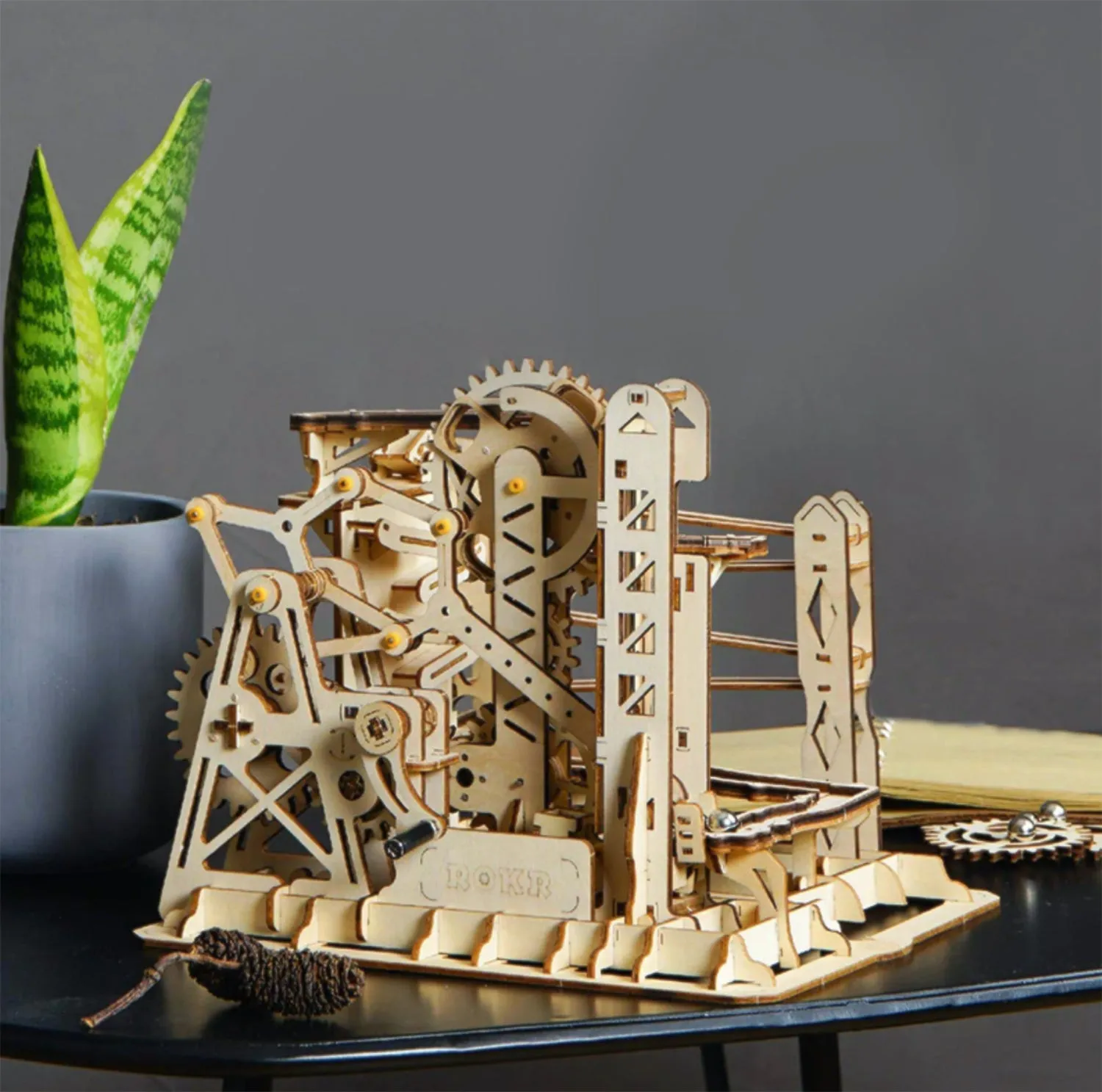 Interactive DIY 3D Wooden Marble Run Game