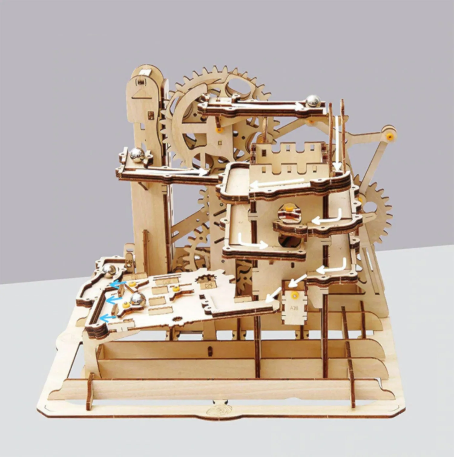 Interactive DIY 3D Wooden Marble Run Game