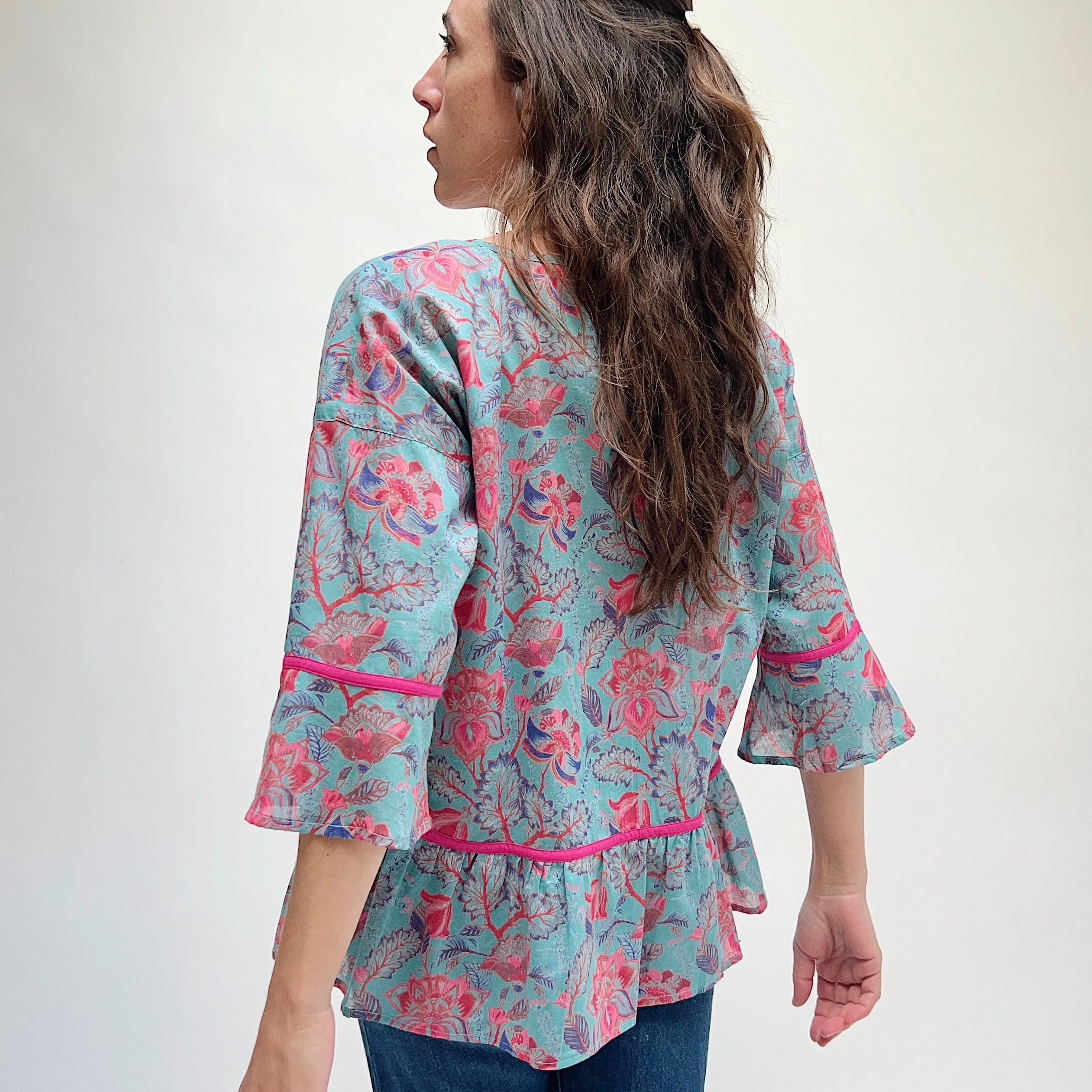 Little Journeys | Swati Blouse in Taj Blue