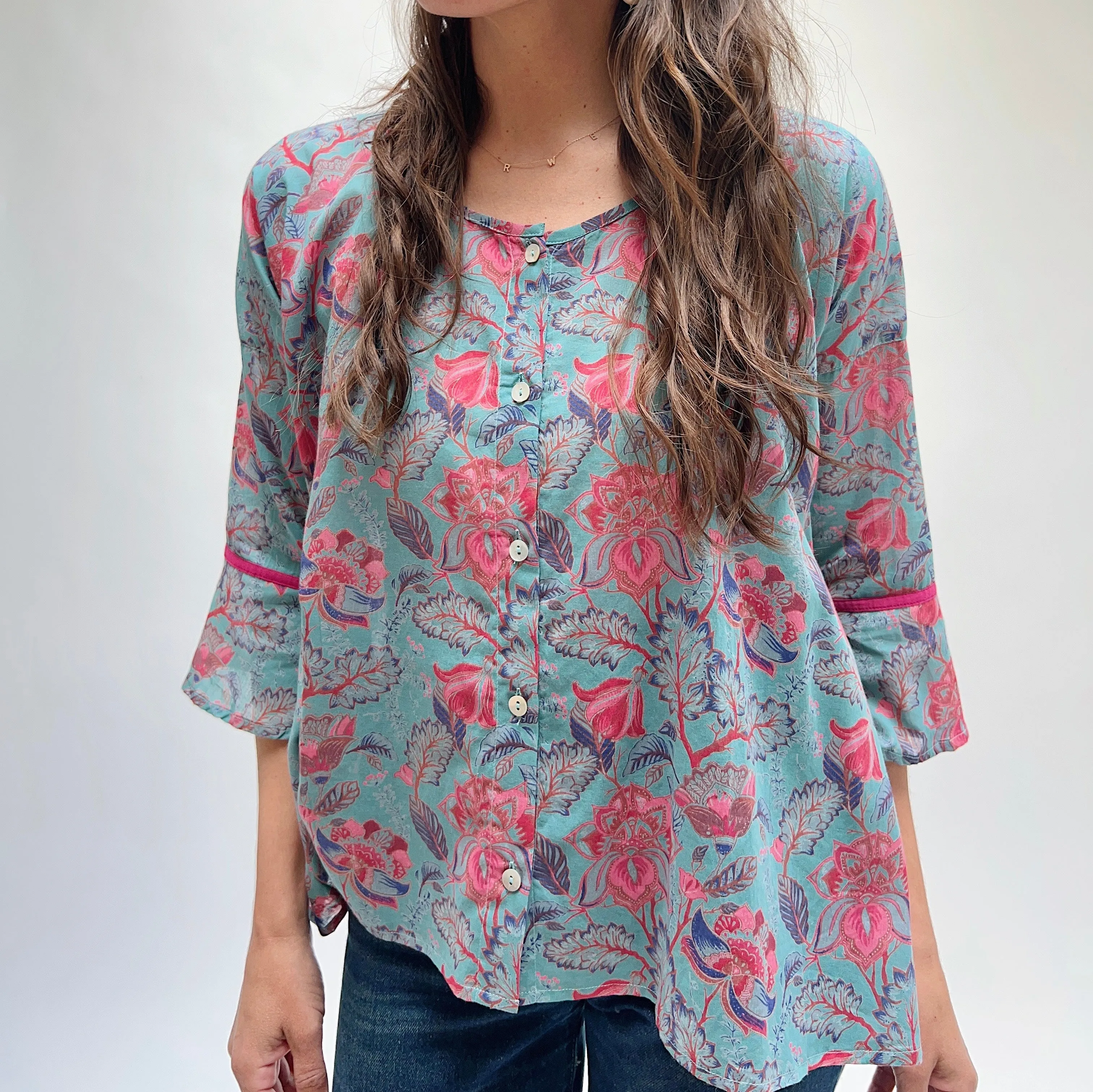 Little Journeys | Swati Blouse in Taj Blue