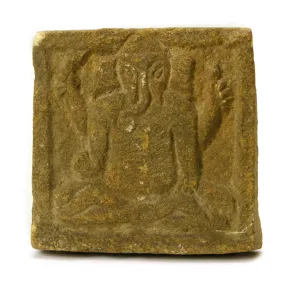 Lord Ganesha Early to Mid 20th Century Sandstone Relief # 2