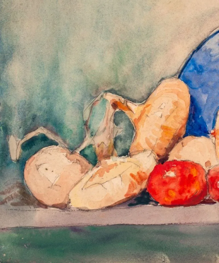 M. V. Bouttet Untitled Still Life Watercolor