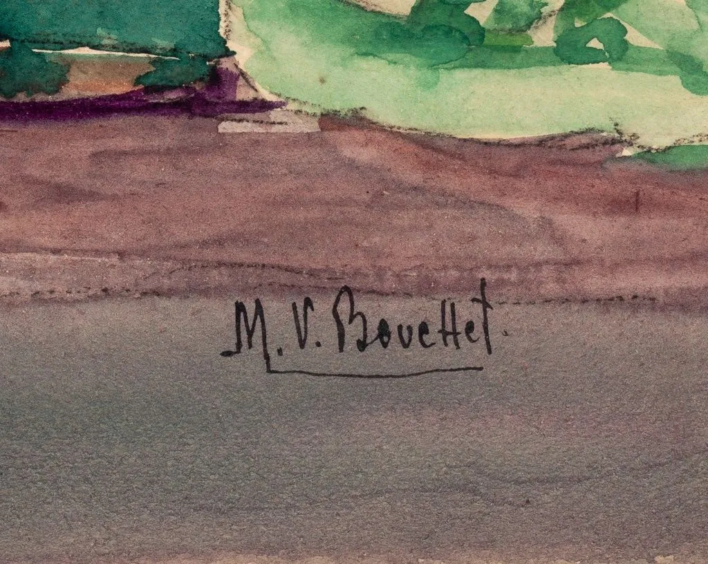 M. V. Bouttet Untitled Still Life Watercolor