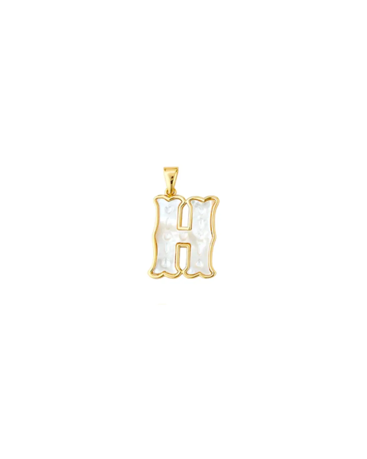 Mini Letter Charm - H