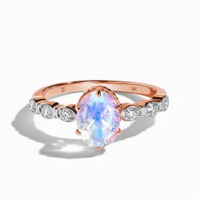 Moonstone Lab Diamond Ring - Mirth