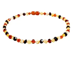 Natural Baltic Amber Stone Beaded Necklace Accessory