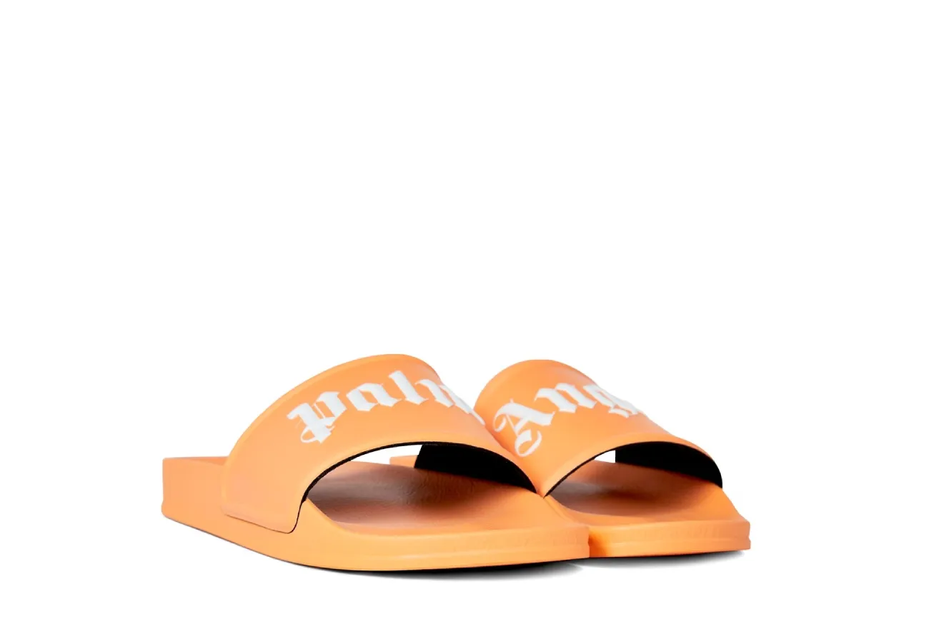 PALM ANGELS Logo Pool Slider Orange