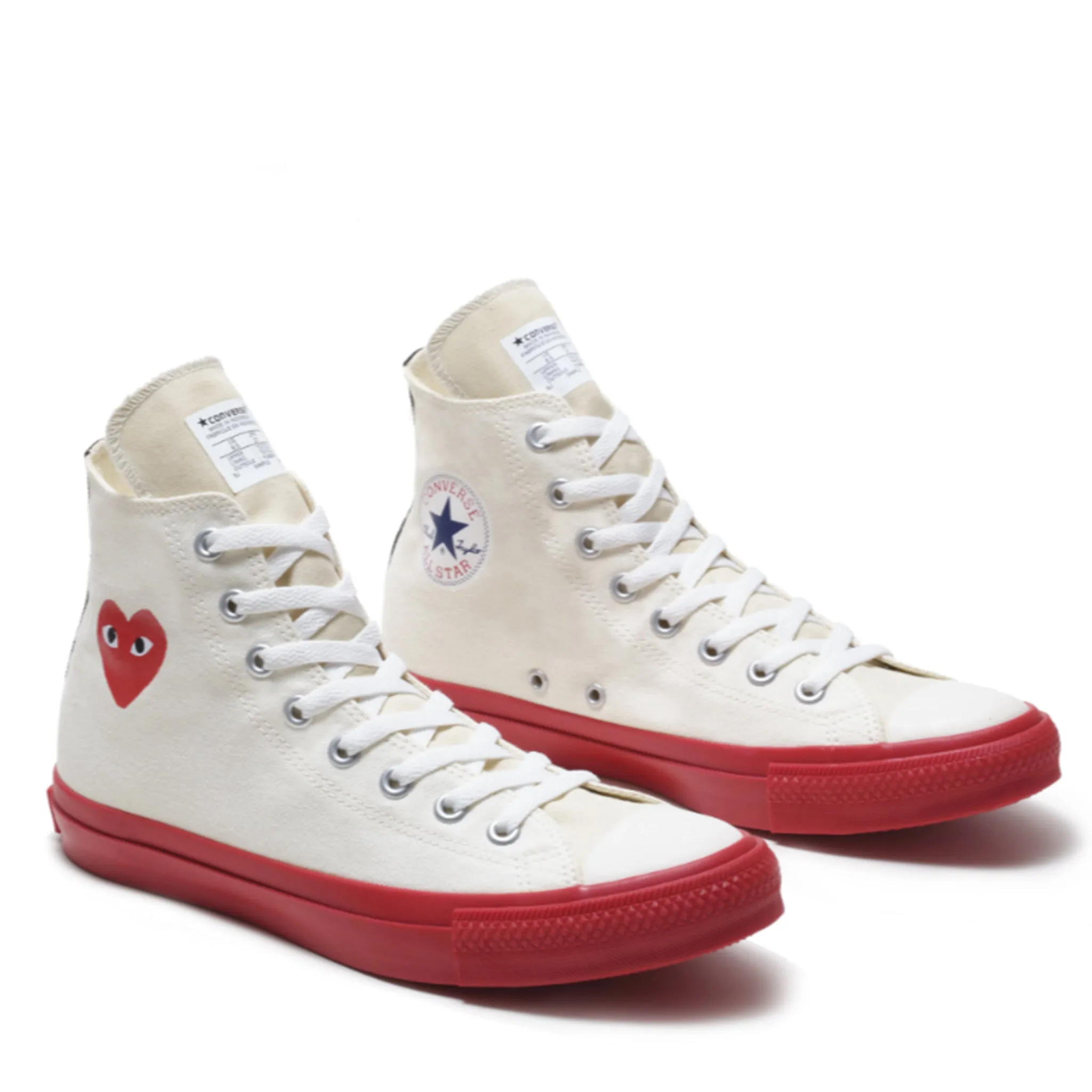 PLAY COMME DES GARONS Converse Chuck Taylor High (White)