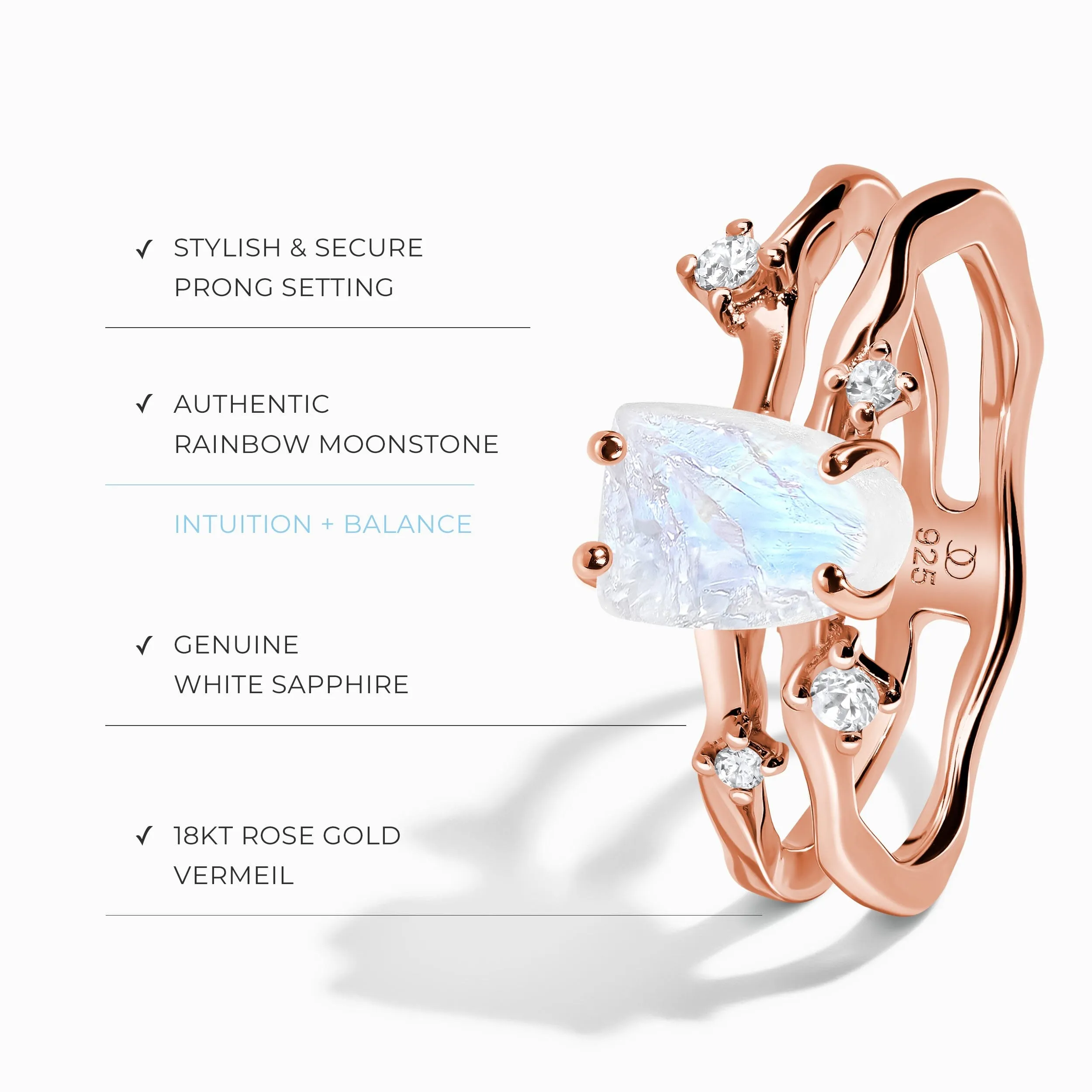 Raw Crystal Ring - Flow