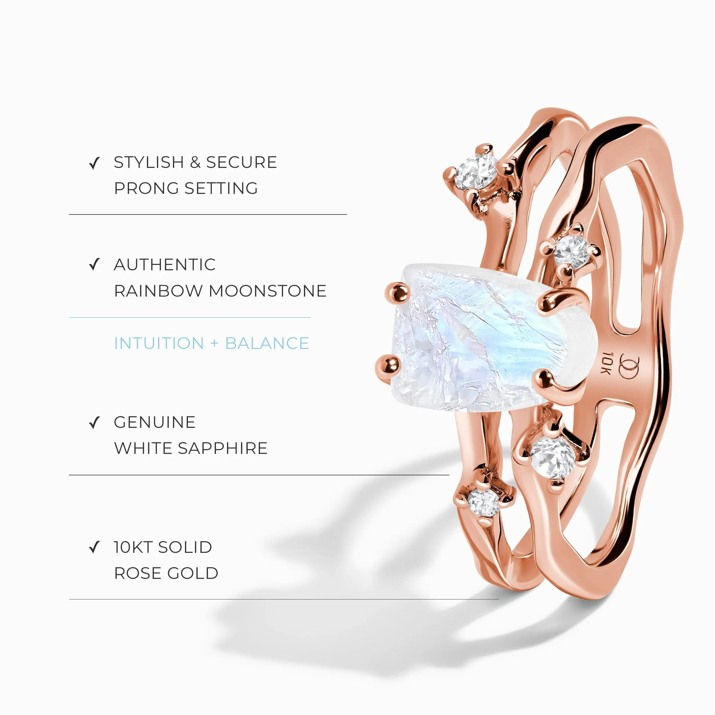 Raw Crystal Ring - Flow