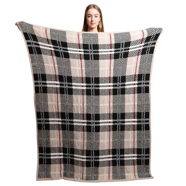 Tartan Check Patterned Throw Blanket