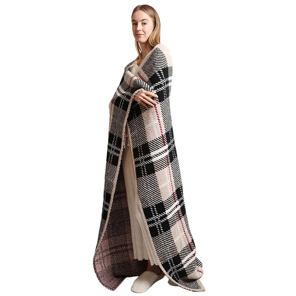 Tartan Check Patterned Throw Blanket