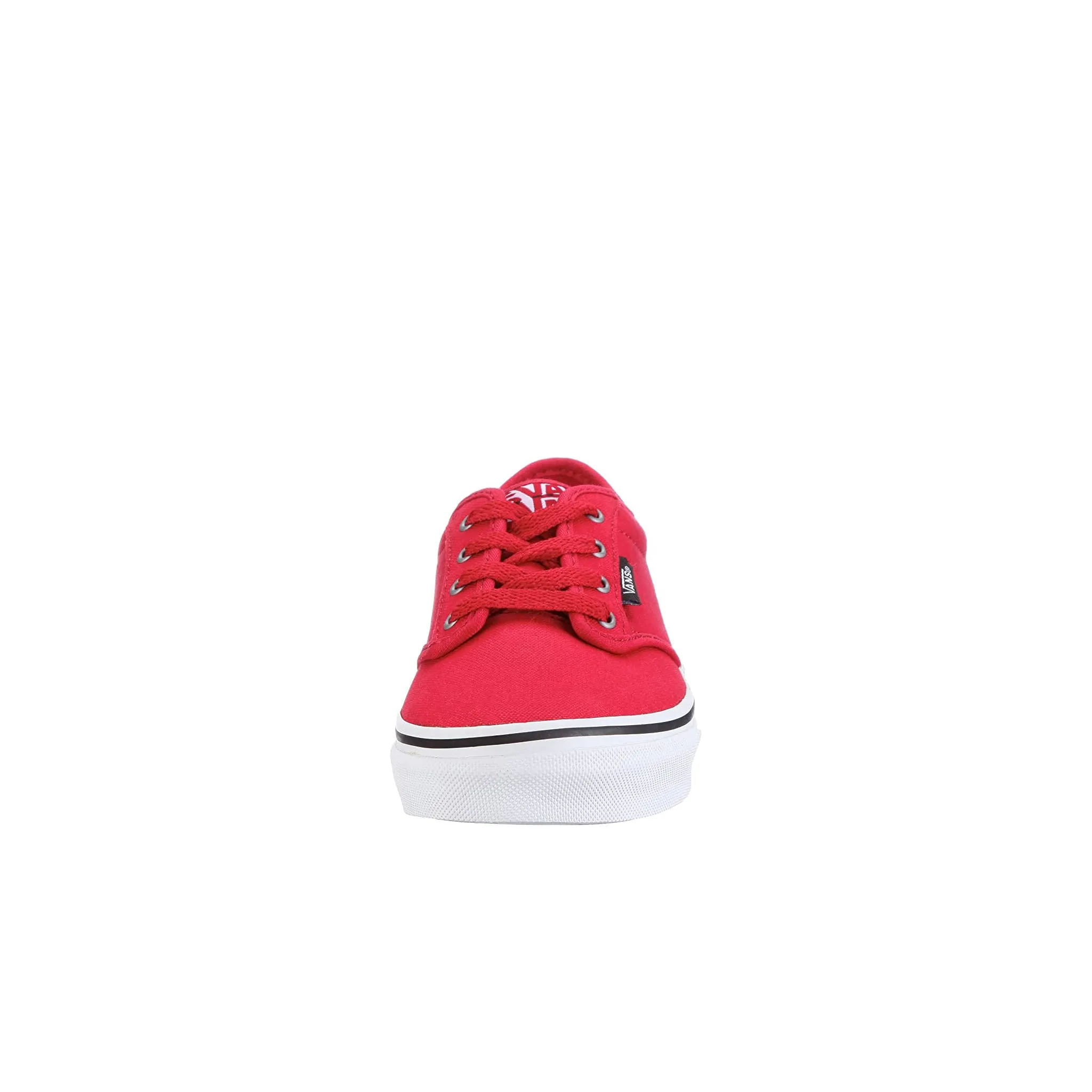 Vans Atwood Low Top Lace-Up Red Canvas Kids Plimsolls KI514A