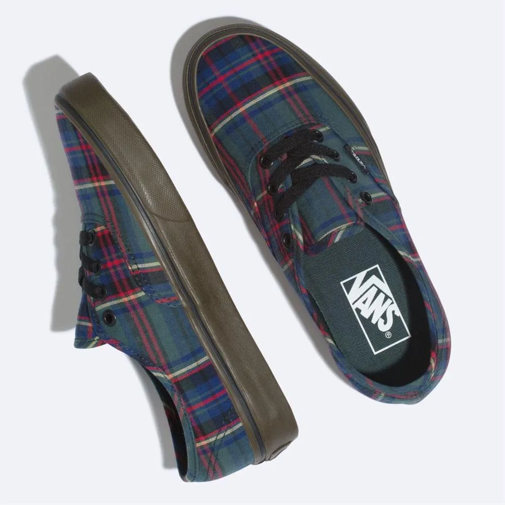 Vans Authentic Trainers Plaid Tartan Gum - Green